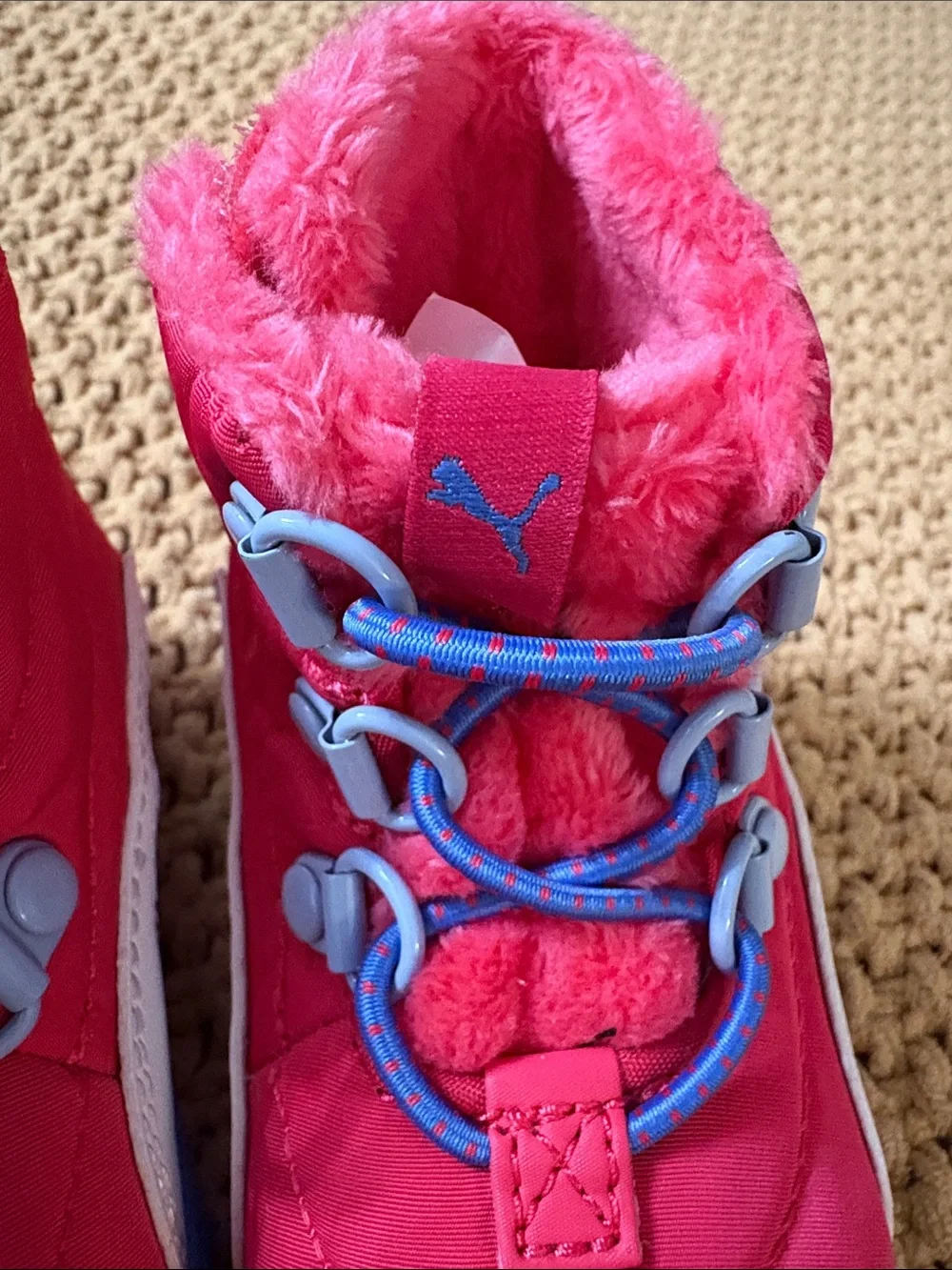 NWOT Puma Bao 3 Boot Pink and Blue Toddler' Fur-Lined Snow Boots Size 5